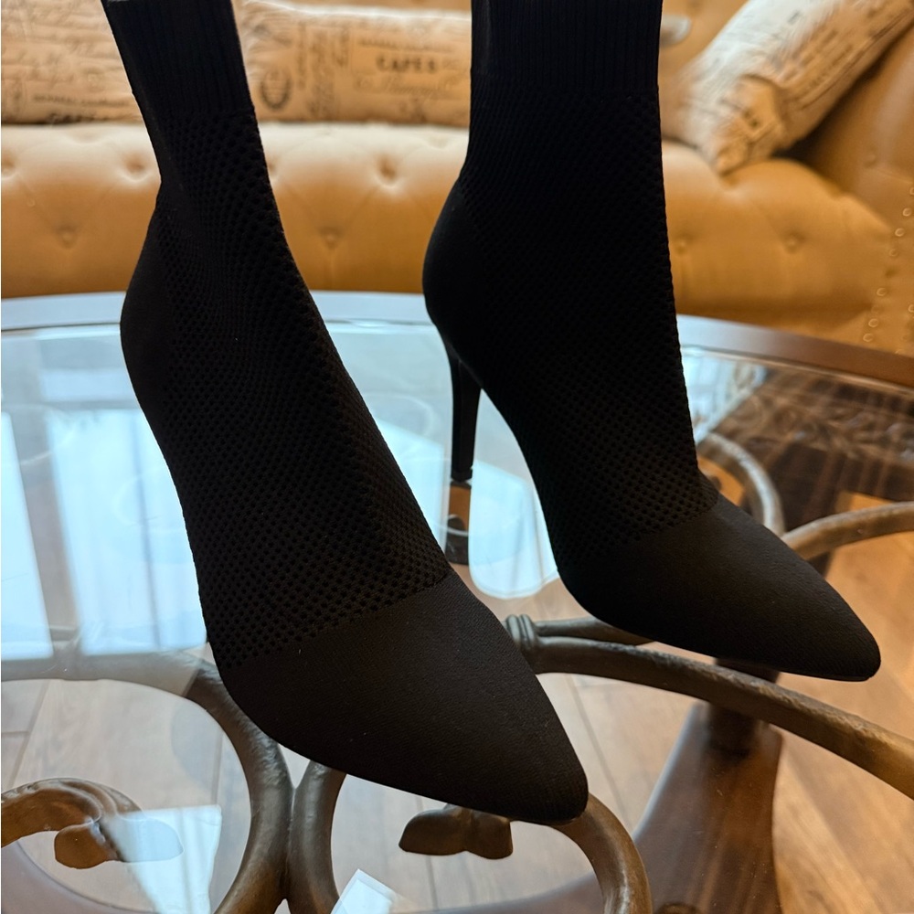 MIA Black Heeled Boots for Women